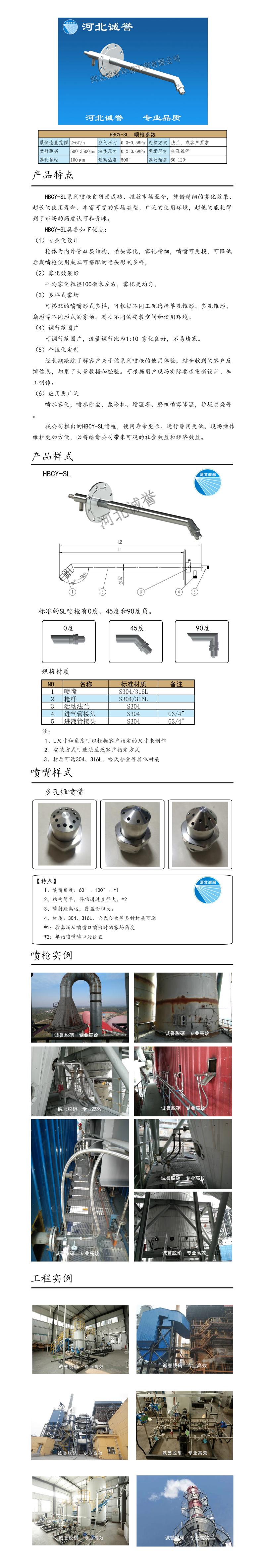 廢液噴槍、保護套、噴槍參數、材質尺寸、流量分布圖、扇形空心錐俯視圖介紹以及廢液噴槍霧化視頻展示和工程案例介紹